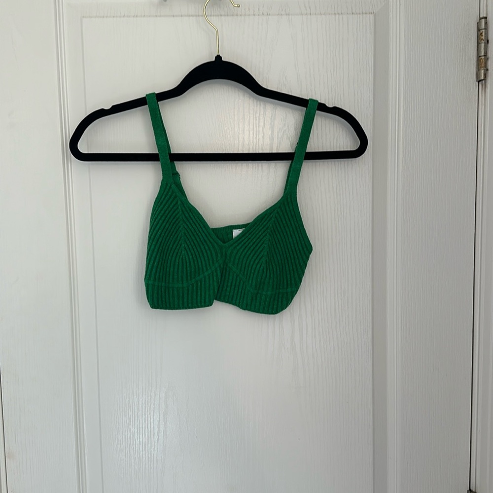 Green bralette top